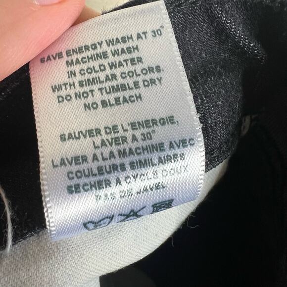 NWT Free People X Sandrine Rose Skinny Jeans 25 Dark Black Ankle Denim Mid Rise - Picture 10 of 12